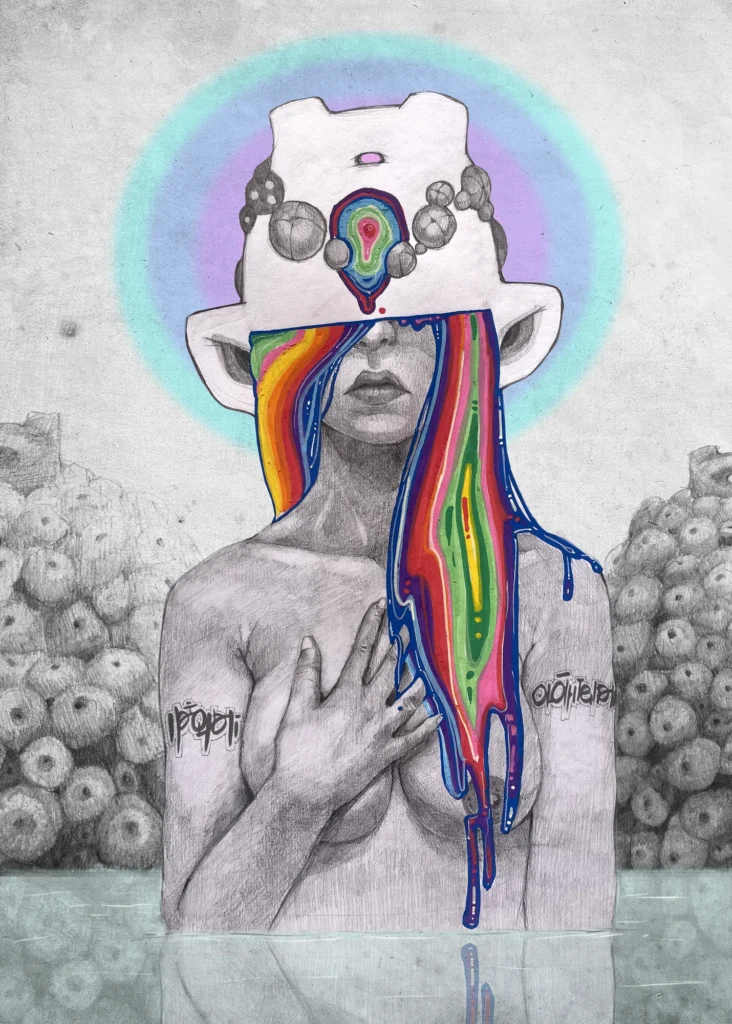 Felina Rainbow — print de Rafael Lanfranco