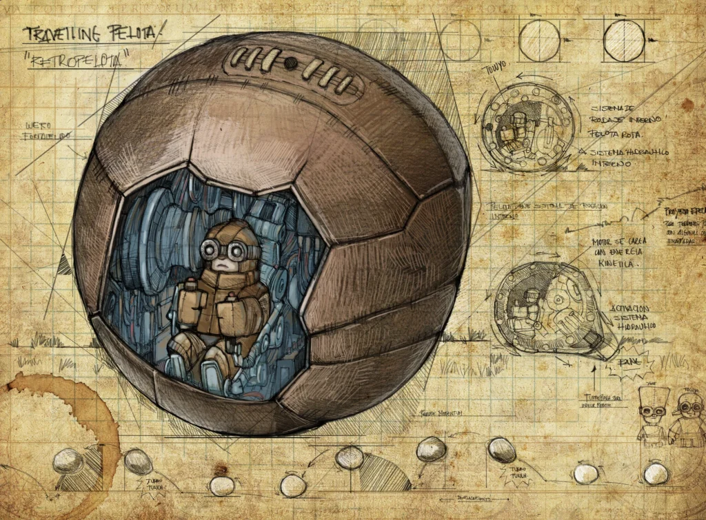 Retro Pelota — print de Rafael Lanfranco